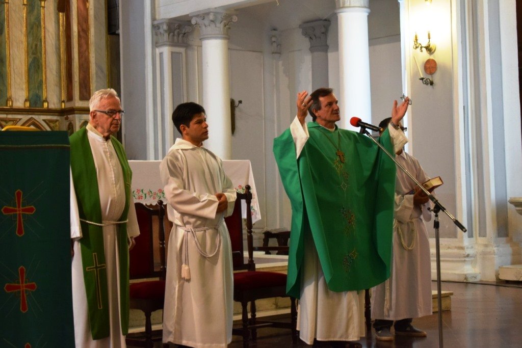 Monseñor Canecín presidió una misa para que cesen las lluvias y llamo a articular redes por el bien común