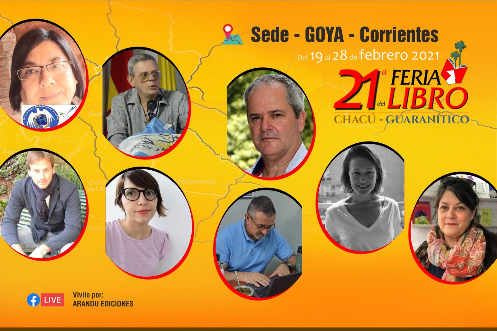 Arandú Ediciones anuncia el cronograma de la Sede Goya de la 21ª Feria del Libro Chaqueño y Regional