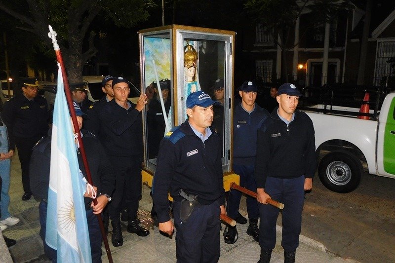 La Virgen Generala de la Policía de Corrientes visitó la Jefatura de la Unidad Regional II